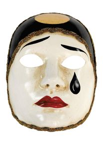 maskworld Pierrot normale bianco - Venetian Mask
