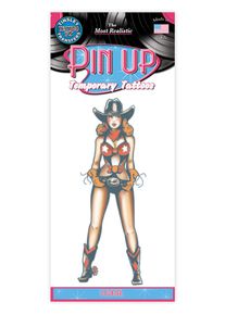 Pin-up Cowgirl plak-tattoo
