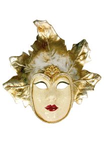 maskworld Volto Foglia argento - Venetian Mask