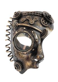 maskworld Steampunk half-mask android