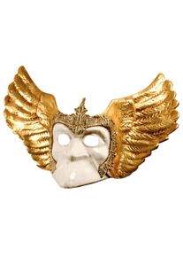 maskworld Bauta bianco con ali - Venetian Mask