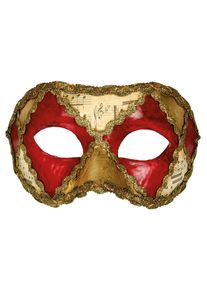 maskworld Colombina scacchi rossa musica - Venetian Mask