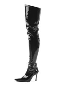 Pleaser Glossy Over-the-Knee Boots