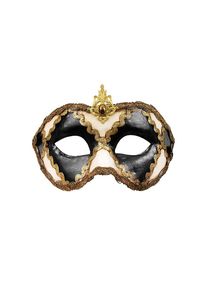 maskworld Colombina scacchi bianco nero - Venetian Mask