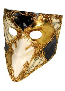 maskworld Bauta scacchi musica - Venetian Mask