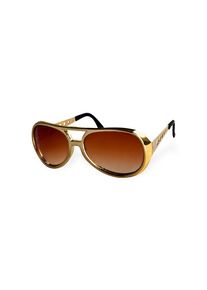 maskworld Occhiali da sole anni '70 "King of Rock" oro