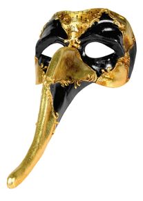 maskworld Zanni occhi cuoio musica - Venetian Mask