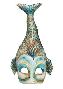 maskworld Fish blue Venetian Mask