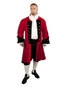 maskworld Velvet Dress Coat red