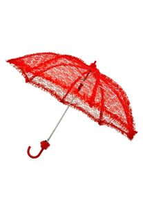 maskworld Ombrellone con pizzo rosso