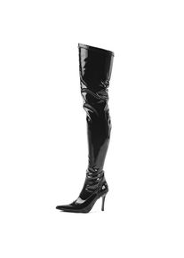 Pleaser Glossy Over-the-Knee Boots