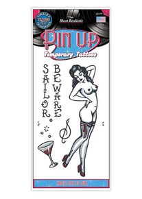 Tatuaggio adesivo retro pin-up