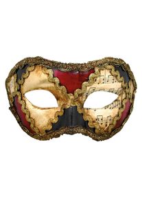 maskworld Colombina scacchi colore musica - Venetian Mask