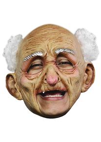 Happy Old Man Chinless Mask Made of Latex