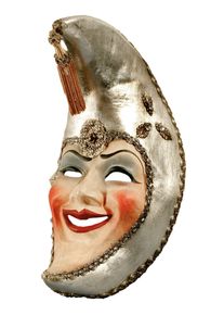 maskworld Luna Franco argento - Venetian Mask