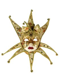 maskworld Jolly Collare carta volto stucco - Venetian Mask