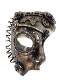 maskworld Steampunk half-mask android