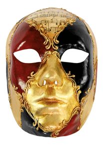 maskworld Volto Femminile schacchi colore musica - Venetian Mask