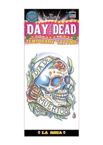 Día de los Muertos Klebe-Tattoo | Faschingsschminke