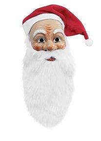 maskworld Santa Claus mask with beard and cap | halloween mask