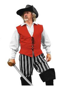 Striped Pirate Pants grey-black