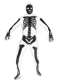 Morphsuit Skeleton white