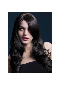 Smiffys Beach Waves Perücke braun, Seitenscheitel