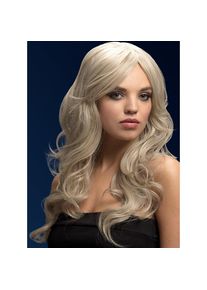 Smiffys Beach Waves Perücke weißblond, Seitenscheitel