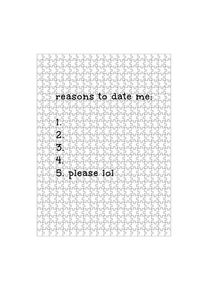 Puzzle Ravensburger "Reasons to date me" artboxONE Puzzle