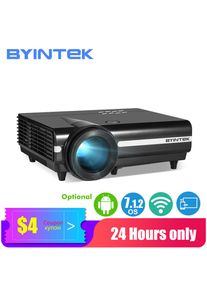 Byintek Led Projector BT96plus,Smart Android Wifi Goedkope Proyector, led Video Beamer Voor Full Hd 3D 4K 300 Inch Home Theater