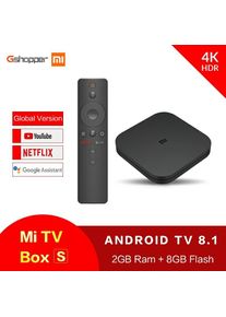 Xiaomi Mi Tv Box S Android Tv Box 8.1 Global Versie 4K Hdr Quad-Core Bluetooth 4.2 Smart tv Box 2 Gb DDR3 Smart Control