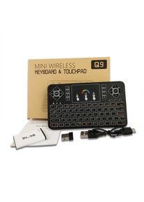 Tastatura Wireless Techstar® Q9 Iluminata RGB , QWERTY, Plug&Play, Tochpad, Tastatura, Mouse