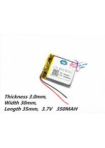 303035 3.7 V 350 MAH lithium Polymeer ion/Li-Ion batterij voor voice recorder pen, smartband, smart watch; bluetooth MP3 MP4 GPS