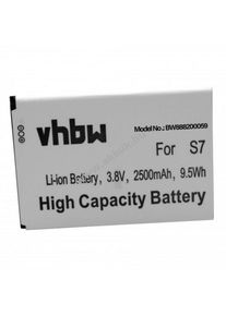 vhbw HelyettesÃ­tÅ akku Ulefone S7, 2500mAh