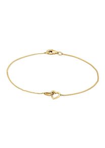 Elli Armband 'Herzen' Damen gold Größe 18