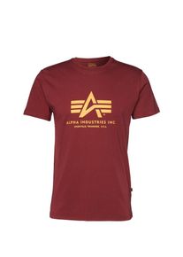 Alpha Industries Heren Shirt geel / karmijnrood 4XL