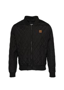 Urban Classics Heren Tussenjas 'Diamond Quilt' bruin / zwart S