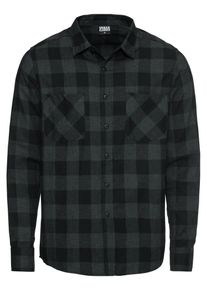Urban Classics Heren Overhemd antraciet / zwart S