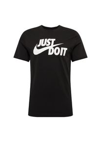 Nike Sportswear Heren Shirt 'Swoosh' zwart / wit S
