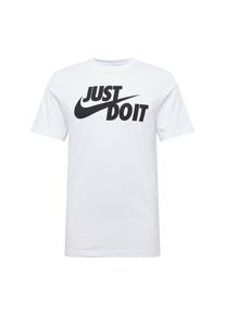 Nike Sportswear Heren Shirt 'Swoosh' zwart / offwhite XL