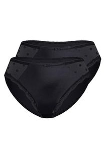 Sassa Mode sassa Dames Slip 'DOTTED MESH' zwart S