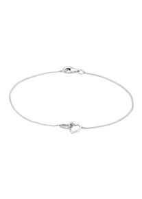 Elli Armband 'Doppelherz' Damen silber Größe 18