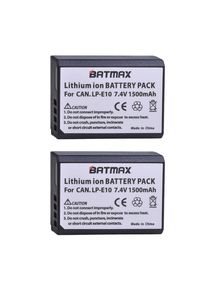 2 Pcs LP-E10 LP E10 LPE10 Camera Batterijen voor Canon EOS 1100D 1200D 1300D Kus X50 X70 X80 Rebel T3 t5 T6