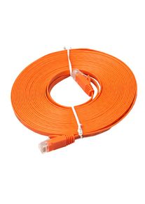 15 m Oranje Platte RJ45 Kabel Ethernet CAT6 Internet Netwerk Cord Patch Leiden tot 1000 Mbps voor PS4 Xbox PC Router Smart TV