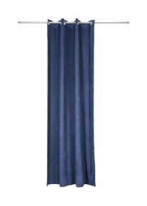 Tom Tailor Unisex Vorhang in Cord-Optik, blau, Gr. 140/245, polyester