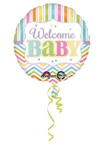 Amscan Bienvenue bébé ballon en aluminium pastel