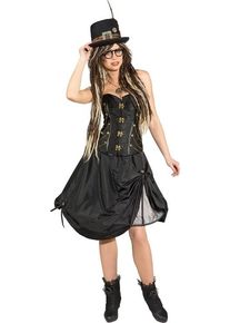 Orlob Gorset retro steampunk czarny