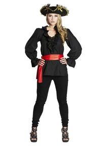 mottoland Blouse pirate noire Kira pour femme