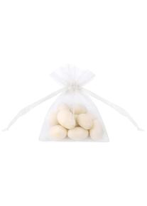 partydeco 20 organza bags Claire white 10cm