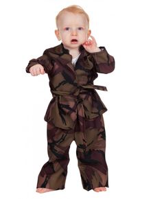 Déguisement petit combattant marron enfant